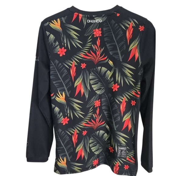 DHARCO Women's Floral tropical MTB mountain bikeJersey Long Sleeve m - Picture 4 of 16